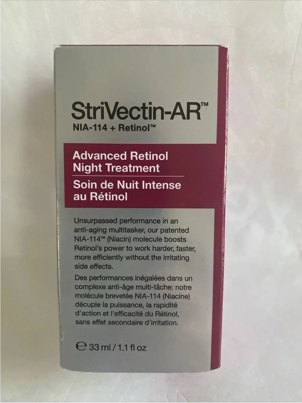 STRIVECTIN-AR NIA-114 Advanced Night Treatment Cream 1.1oz NIB $79 SEALED